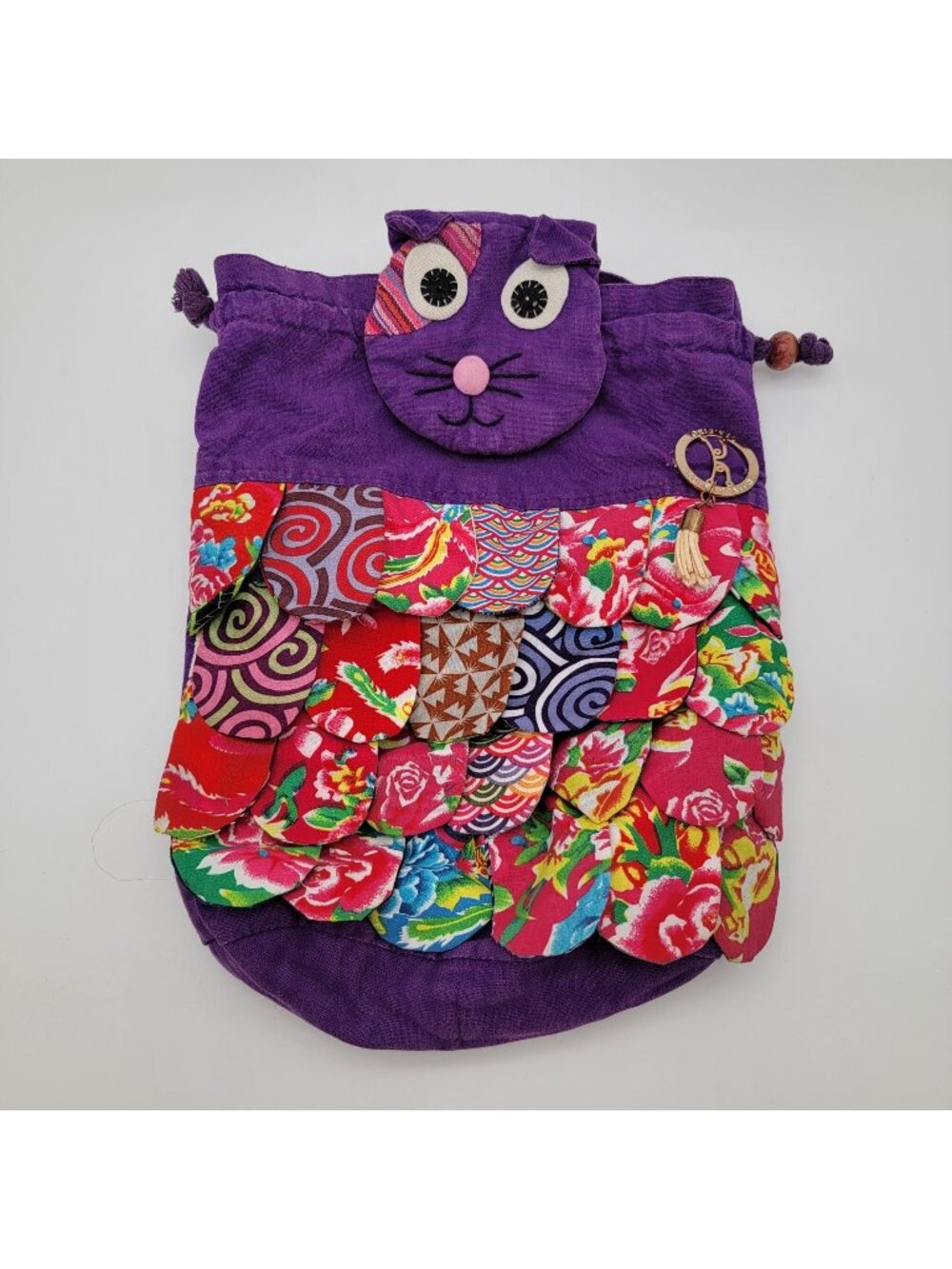 Original Kohrky Patch Quilted Cat Backpack Purple